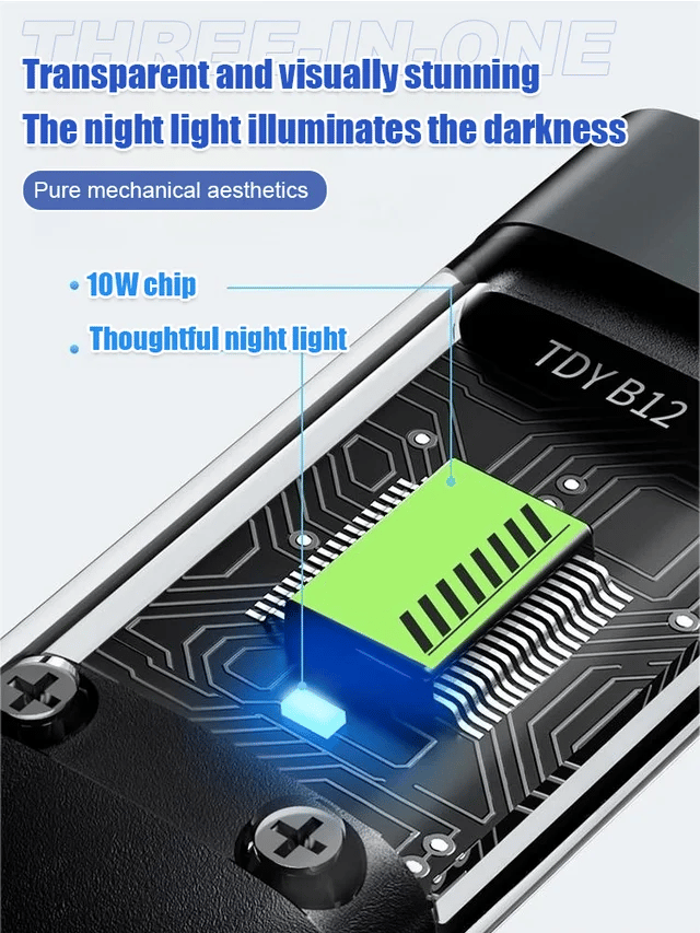 Buy 1 Get 1 Free🔥Transparent Luminous Charging 3-in-1 Data Cable
